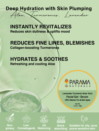 Lavender-Turmeric-Aloe Vera Facial Gel Serum