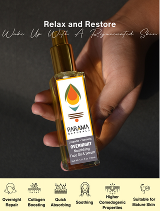 Lavender - Turmeric OVERNIGHT Nourishing Face Oil & Serum Parama Naturals