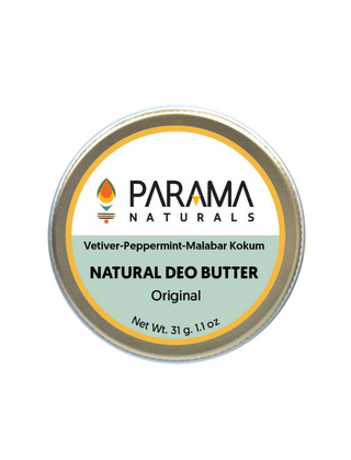 Parama Naturals Deo Butter, Natural Deo, Odor Control,  Foot Butter, Underarms Deo, Original Deo, Chemical Free, Alcohol Free, 100% Natural, Long Lasting, Kokum Butter 