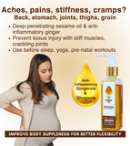 Parama Naturals Zingier Body Oil, Aches, Pains, Stiffness, Cramps, back, Stomach, Joints, Thighs, groin, Use Before sleep, Yoga, pre-natal Workouts