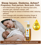 Sleep Issues, Oedema, Aches, Back Pain, Knee Pain, Colic, Post-partum, Pregnancy, Foot Pain